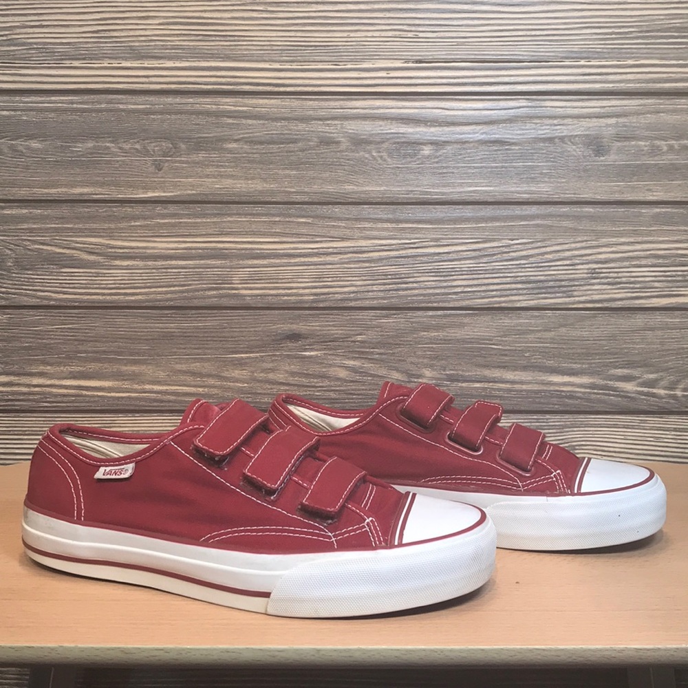 Vans Red Velcro Shoes